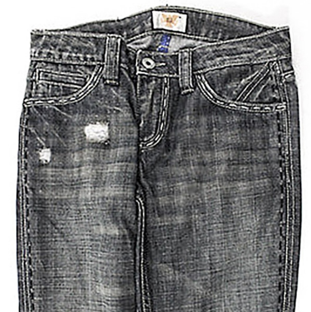 ANTIK Distressed Gray Cotton Denim Jeans Size 27